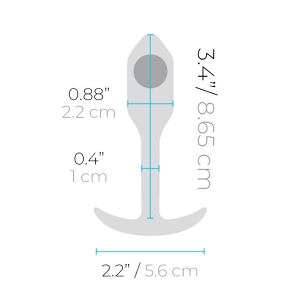 Анальная пробка для ношения цвета тиффани 9,6см b-Vibe Snug Plug 1 BV-007-MNT