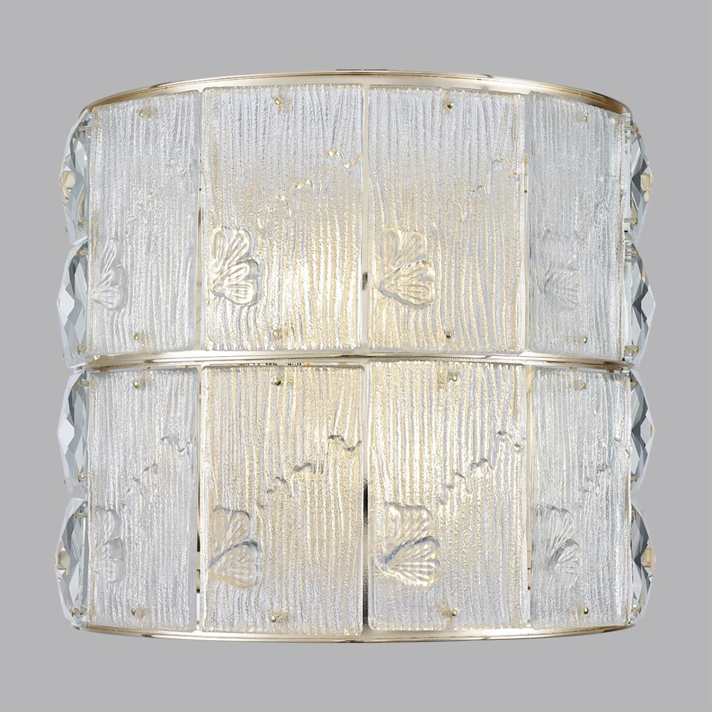 5070/2W HALL ODL24 619 золото/прозрачный/матовый/металл/хрусталь/стекло Бра E14 2*40W FIESTA