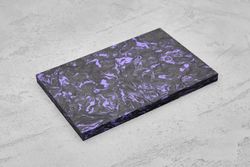 Карбон хаотичный, плашка 130x85x8мм, фиолетовый