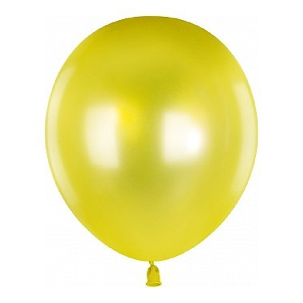 Воздушные шарики MC-Basir цвет желтый металлик, 100 шт, размер №12