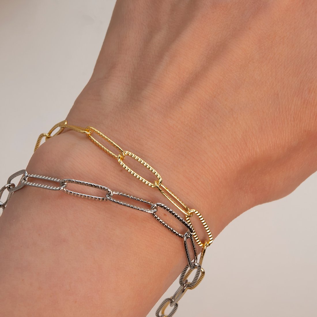 Цепь с рифлением "Мия" 14,5*5мм, позолота