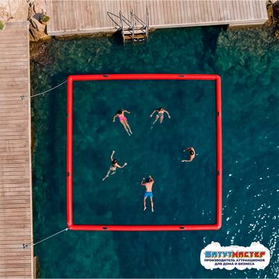 Надувное ограждение для купания в открытом море «Янтарь», 3,5×2,5×0,6 м