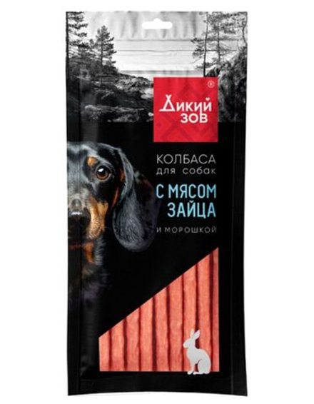 TITBIT колбаса для собак Дикий Зов с мясом зайца и морошкой - 85 гр