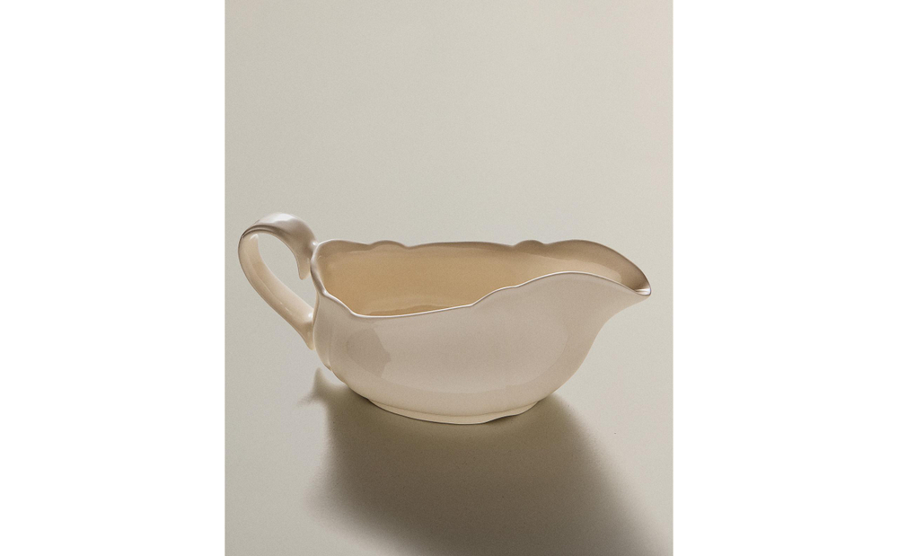 Zara Home блюдо сервировочное из фаянса, цвет бежевый, 22 см