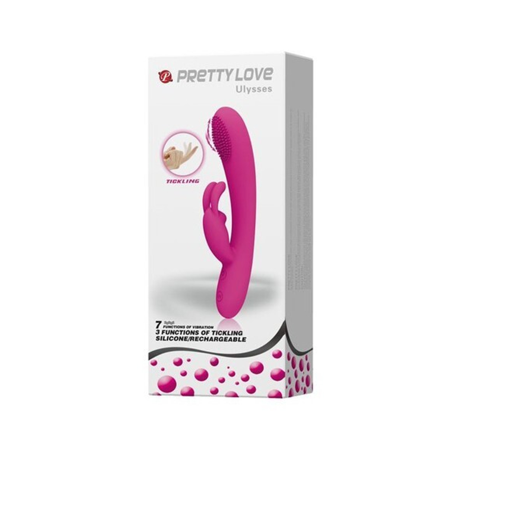 Перезаряжаемый вибратор для G-стимуляции с двигающейся головкой Ulysses (7 режимов вибрации, 3 режима движения), розовый (Цвет: розовый)