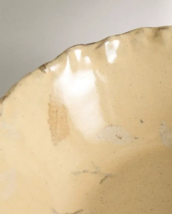 ZARA HOME ГЛУБОКАЯ ТАРЕЛКА ИЗ КЕРАМИКИ С ДЕКОРАТИВНОЙ ОТДЕЛКОЙ, РЫЖЕВАТО-КОРИЧНЕВЫЙ