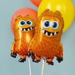 Шар (12''/30 см) Мини-фигура, Монстрик, Оранжевый, 1 шт.