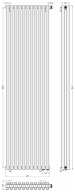 Сунержа Эстет-00 EU50 1800х495 11 секций