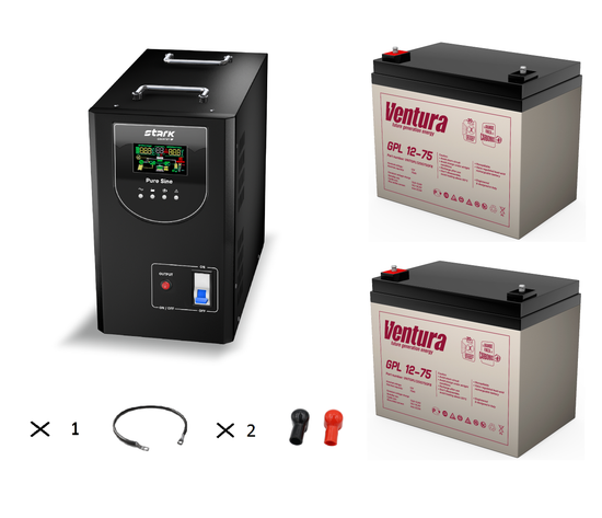 Комплект ИБП Stark Country 3000 PS + АКБ Ventura GPL 12-75 х 2шт.