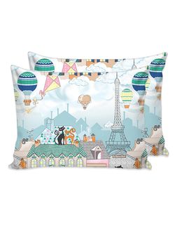 Наволочка комплект 2шт Сказка "Париж" 50х70 см, перкаль
