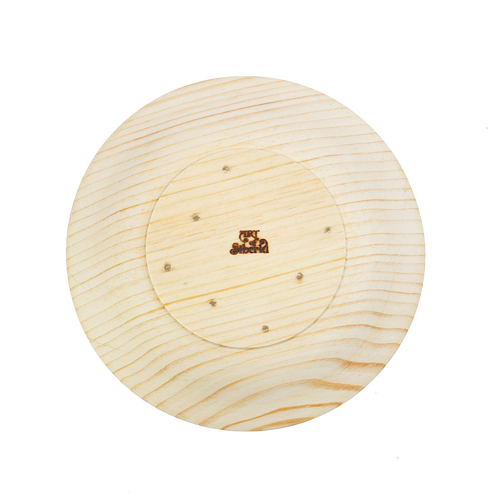 Деревянная тарелка-блюдце Art of Siberia из сибирского кедра. T78