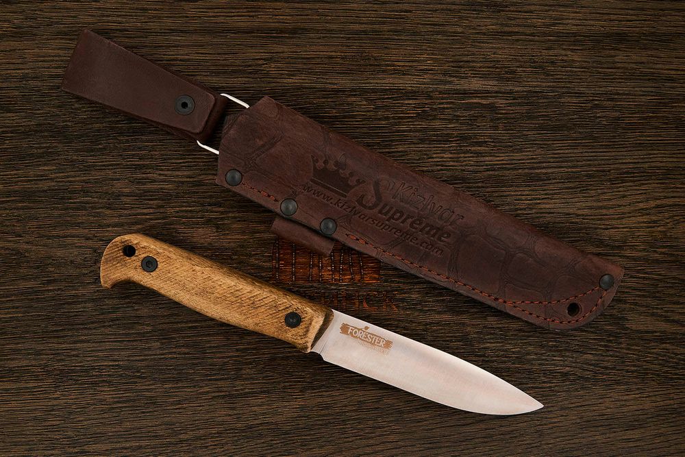 Нож туристический Kizlyar Supreme Forester, клинок 119мм, сталь AUS-10Co, рукоять орех