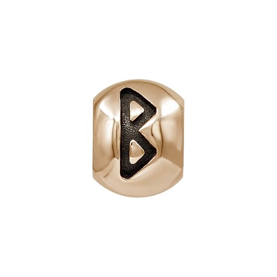 Шарм с руной Беркана - бусина для браслета из бронзы, вид 2