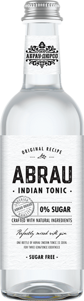 Напиток безалкогольный Абрау Индиан Тоник Зеро / Abrau Indian Tonic Sugar Free 0.375 - стекло
