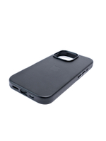 Кожаный чехол Leather Case iPhone 16 Pro Черный