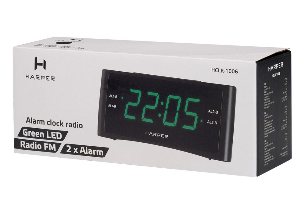 Радиочасы Harper HCLK-1006 Green