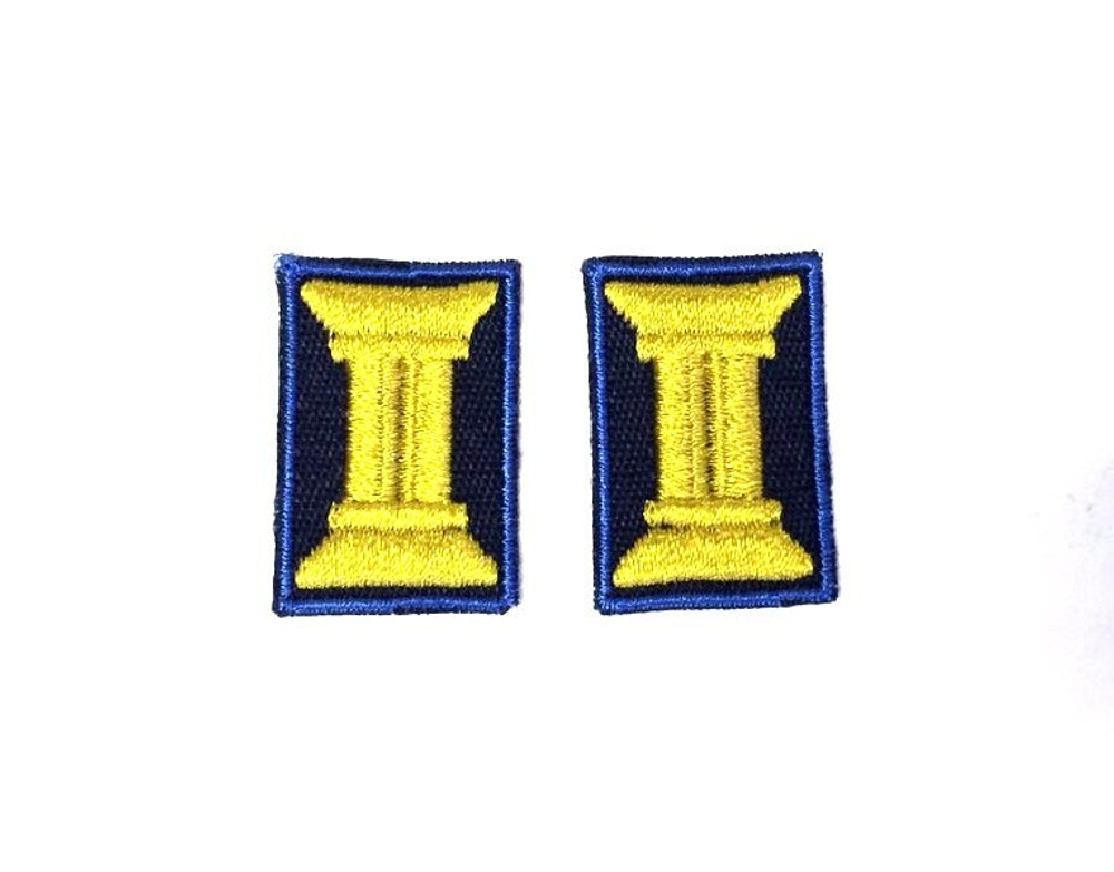 Петличные эмблемы офицерского корпуса ВС РФ синие