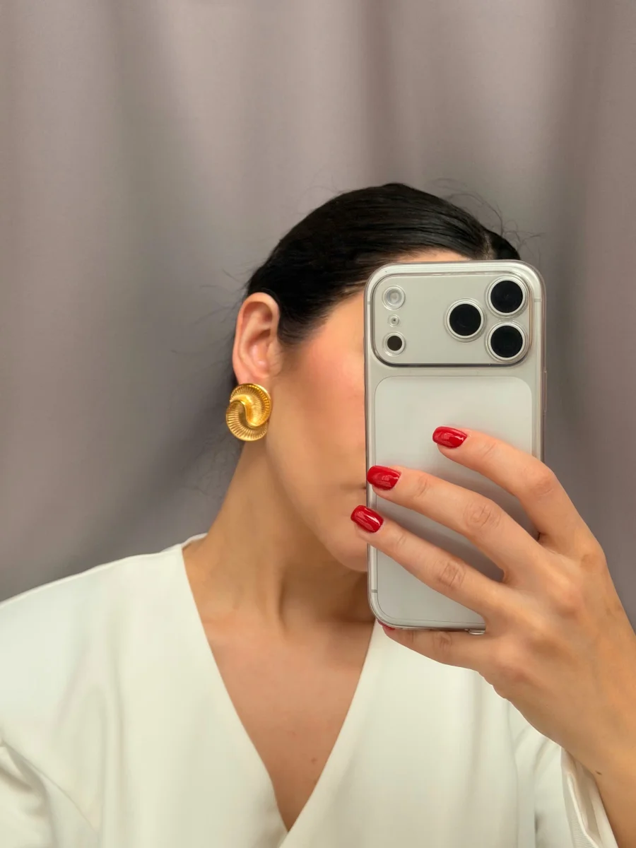 Серьги Винт, Золотые