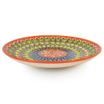 Ляган Риштанская Керамика 32 см. плоский, цвет оранжевый