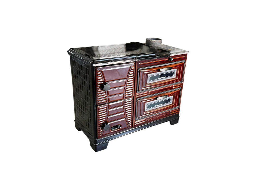 Печь отопительно-варочная на дровах Hosseven 5200 DICLE (МАЖИЛИК) (с двумя духовками с крышкой)