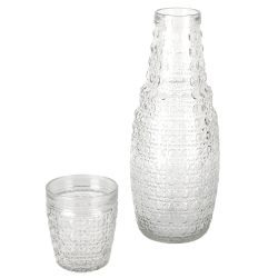 Графин со стаканом, набор 2пр. 1100мл/250мл (стекло) (индивидуальная упаковка)