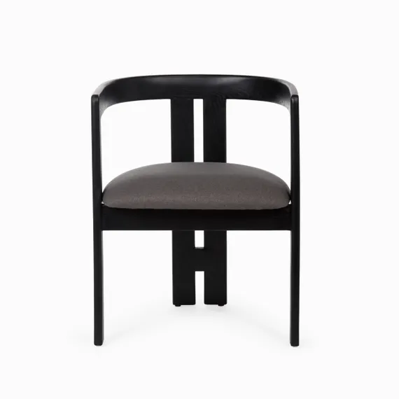 Стул Skift черный с серой обивкой