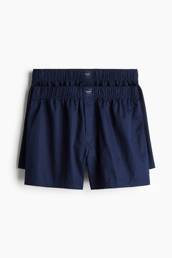 H&M Набор трусов-боксеров из хлопка ( 2 шт.), синий