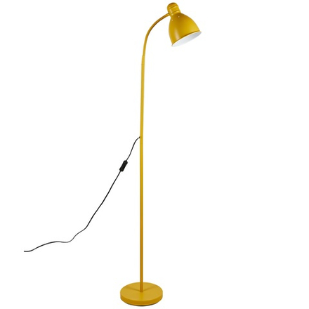 UML-T701 E27 YELLOW Торшер напольный под лампу Е27. 60W. с регулировкой наклона. Механический выключатель. Желтый. ТМ Uniel