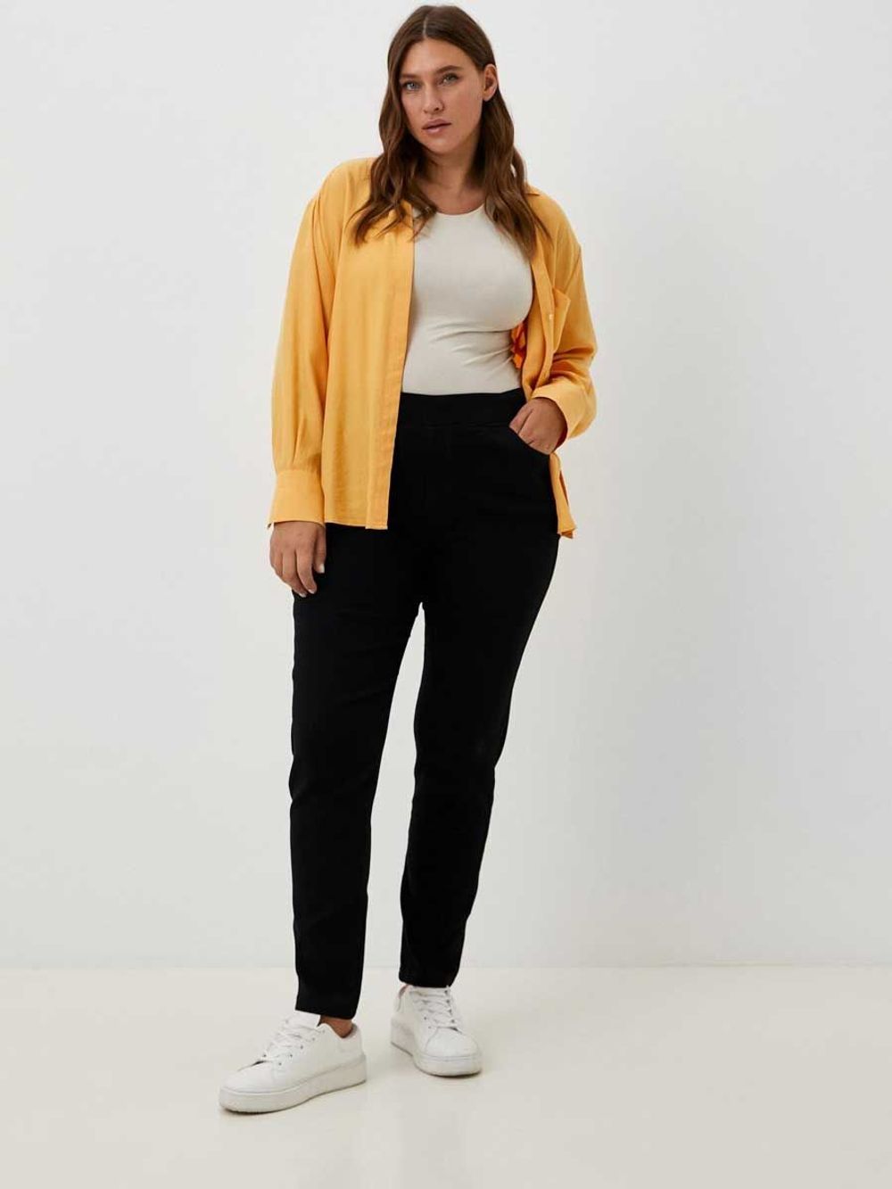 Джеггинсы утепленные больших размеров