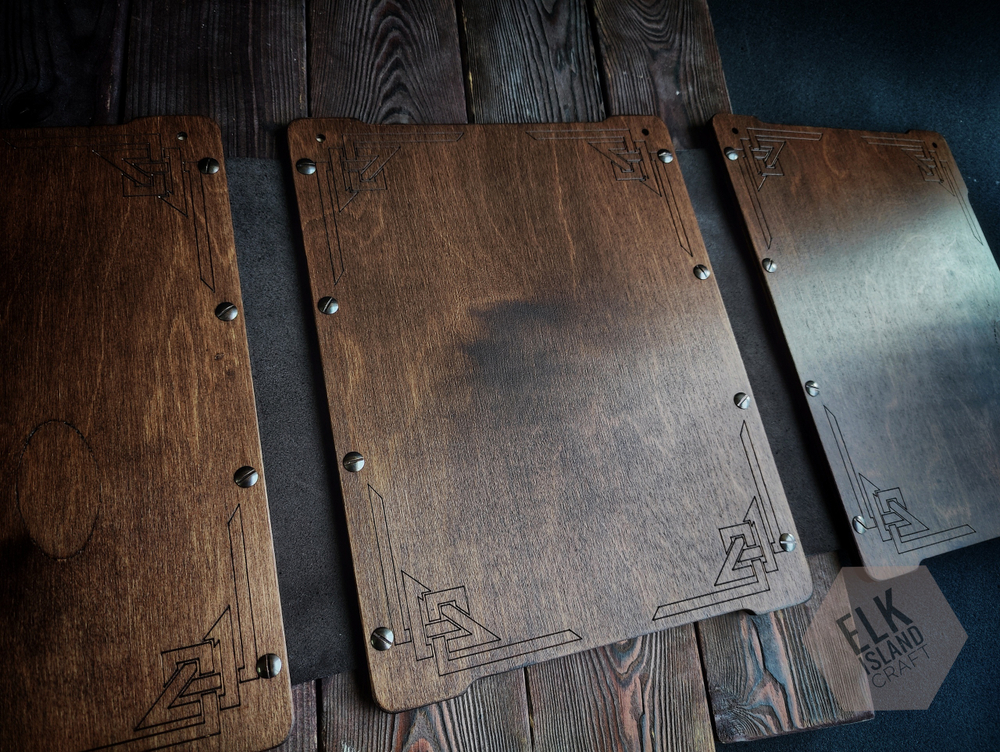 Ширма с кожаными петлями. 3 створки.