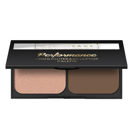 Art-Visage Палетка компактных хайлайтера и скульптора Performance, тон №01, 20 гр