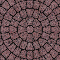 Тротуарная плитка КЛАССИКО (круг) - Гранит+ Красный с черным, комплект из 3 видов плит