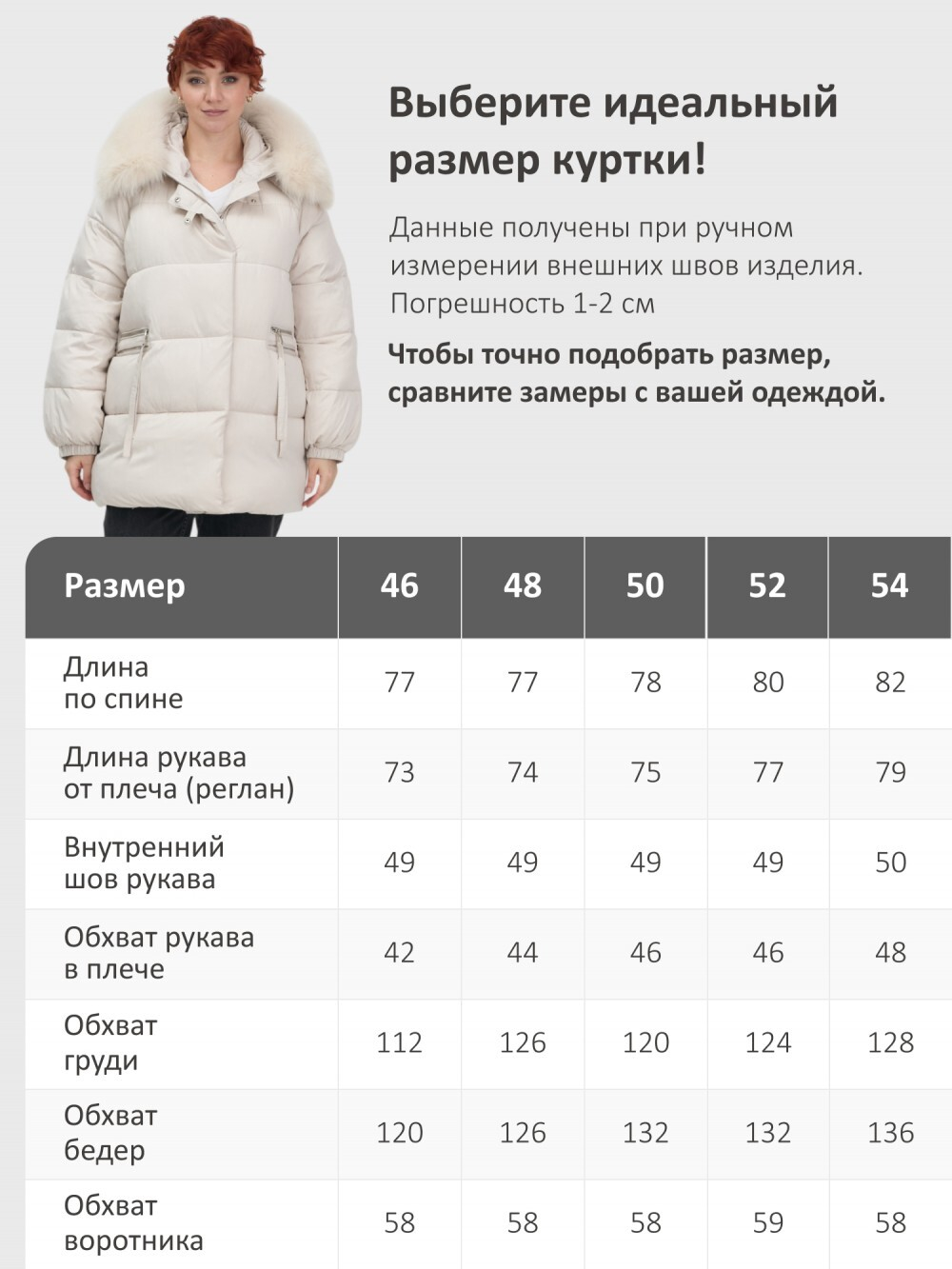Куртка зимняя женская с мехом и капюшоном тренд бежевого цвета 7639B