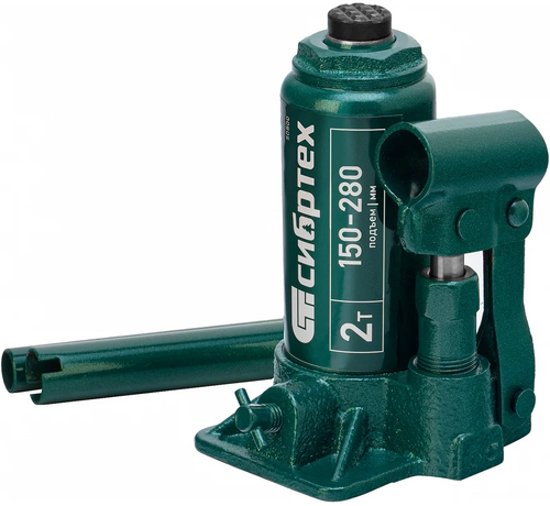 Домкрат бутылочный 2т, 150-280мм Сибртех