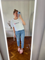 Футболка с надписью GIRL BOSS (цвет - белый)