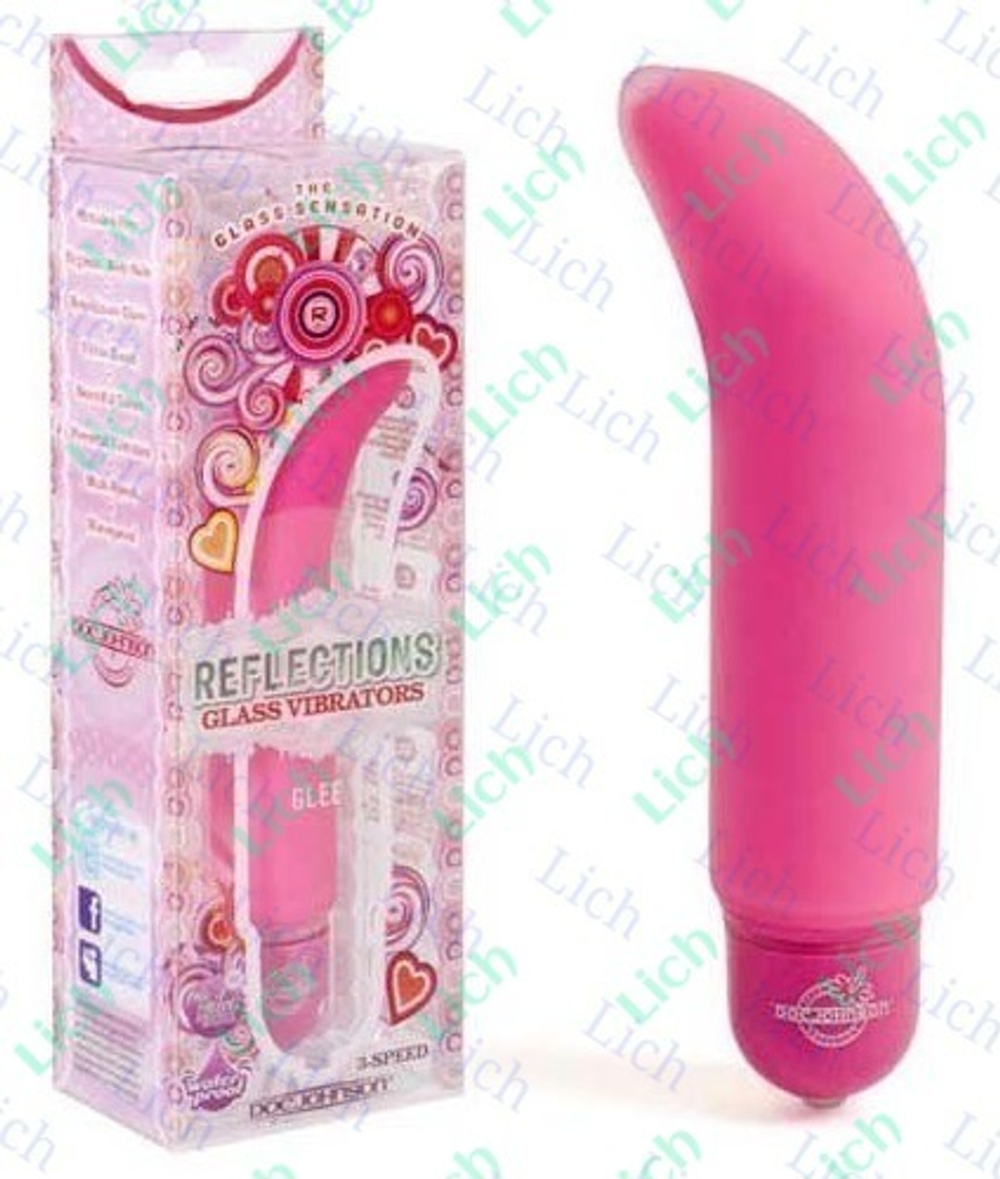 Матовый розовый стеклянный стимулятор GLEE