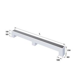 Конвектор напольный Royal Thermo STEP-130/180/2400-2-N-WT-LG-NA