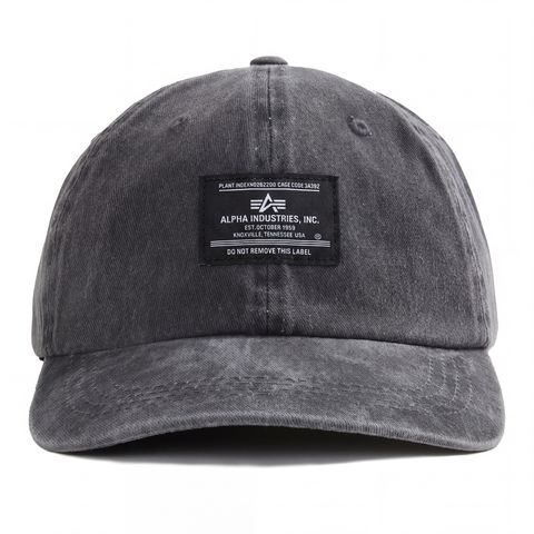 Бейсболка Alpha Industries Battlewash Cap Black (Черная)