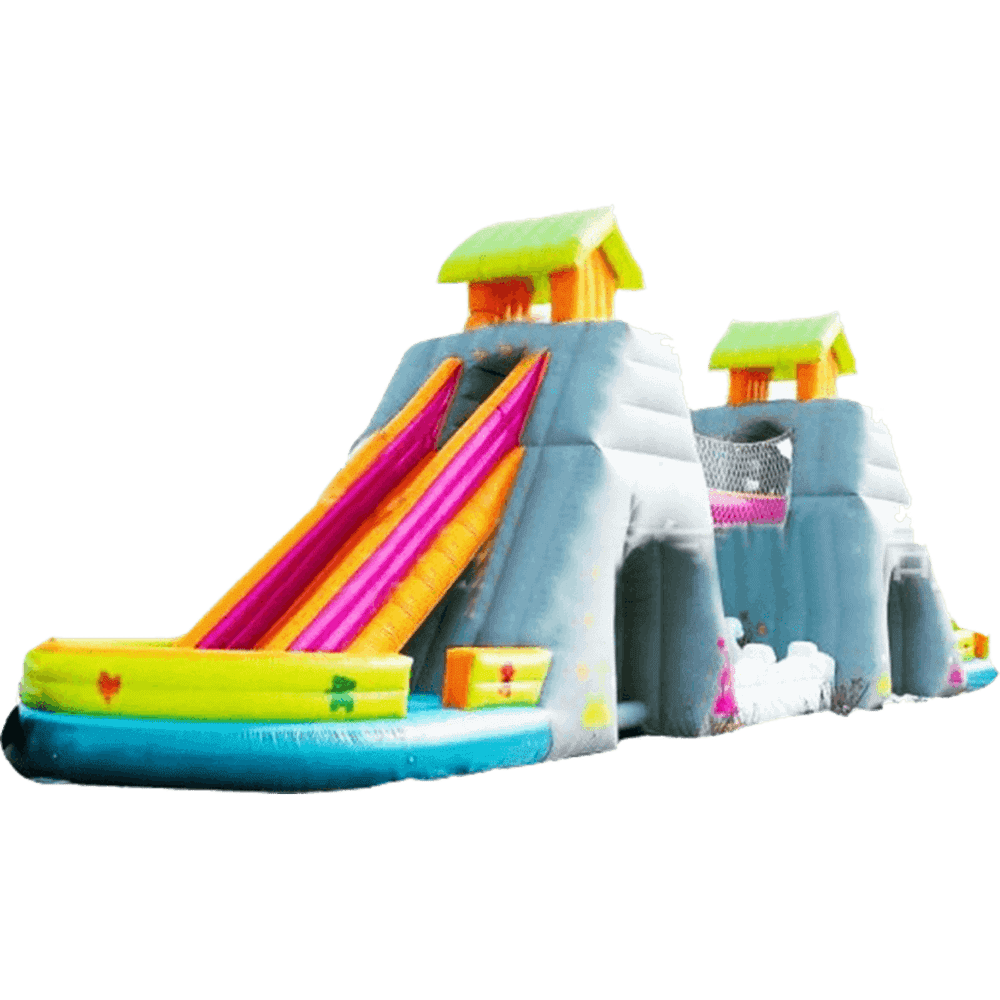 Детский надувной батут-горка "Крепость"