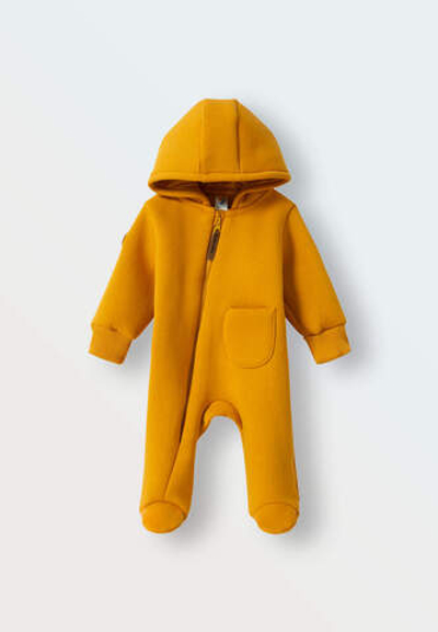 Комбинезон из футера утепленный (тёмная горчица)