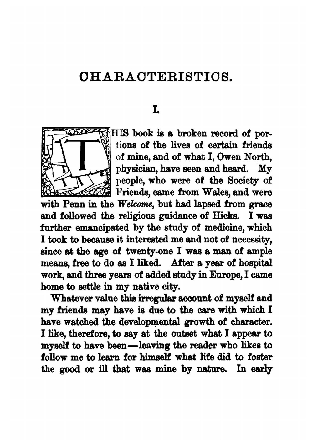 Characteristics | Mitchell S. Weir