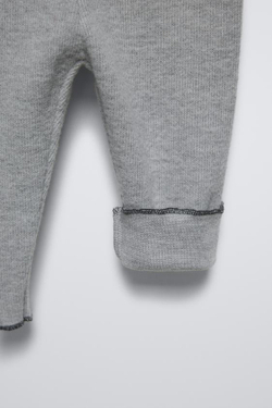 ZARA ЛЕГИНСЫ SOFT TOUCH С КАРМАНОМ, СЕРЫЙ С МЕЛАНЖЕВЫМ ЭФФЕКТОМ