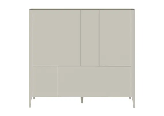 Шкаф Type 3 двери 2 ящика высота 135 см (молочный)