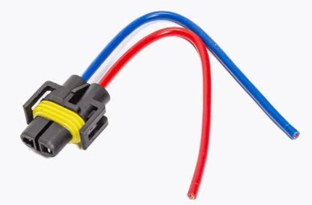 Разъем  лампы Н8, Н11, Н27/2 PLASTIC Маяк S=2.5mm, L=130mm LT5391