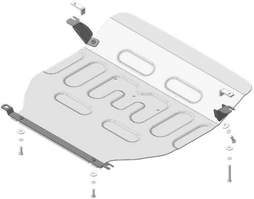 Защита картера двигателя. 4 мм, Алюминий для Audi Q7 2015-2019, Motodor.340102