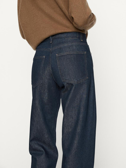 Massimo Dutti Широкие джинсы полной длины со средней посадкой, темно-серый