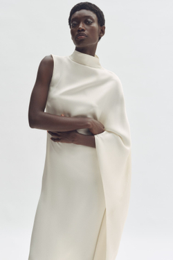 H&M - Stella McCartney Атласное платье-накидка, кремовый