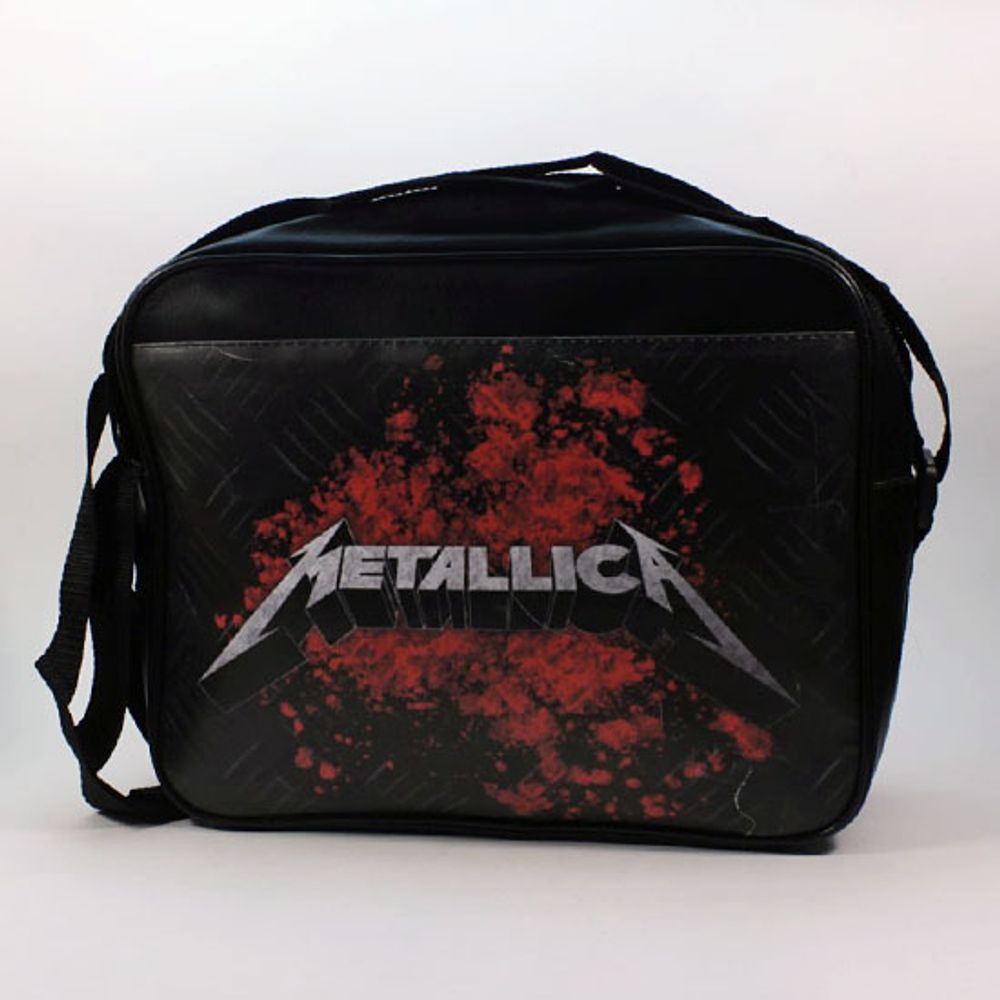 Сумка Metallica надпись брызги