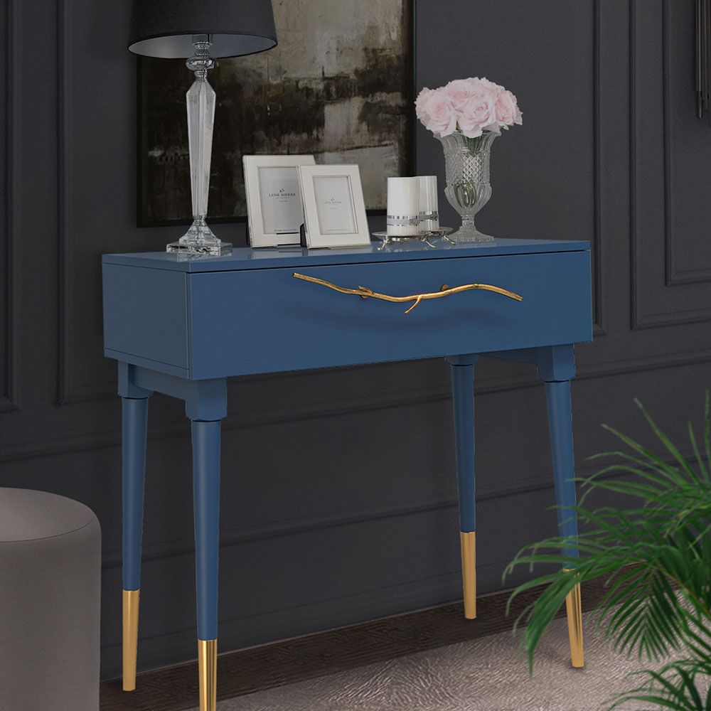 Консоль Арт Колор matte Стайл Голд Королевский синий матовый