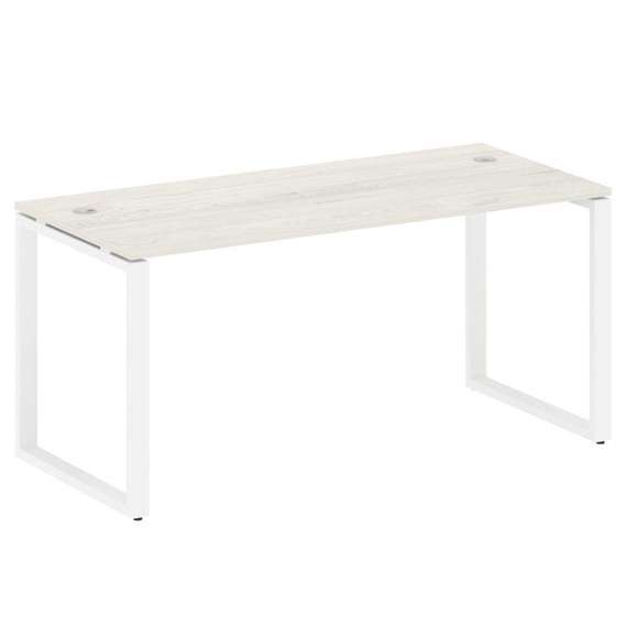 Metal System Стол письменный на О-образном м/к БО.СП-4 Дуб Наварра/Металл Белый 1600*720*750